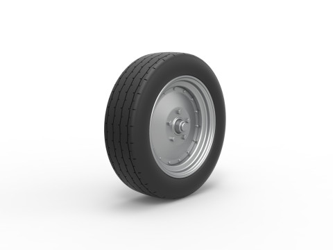 Front wheel of Vintage Funny Car Scale 1 to 25 3Dプリントモデル