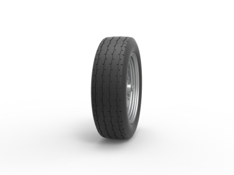 Front wheel of Vintage Funny Car Scale 1 to 25 3Dプリントモデル
