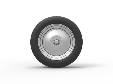 Front wheel of Vintage Funny Car Scale 1 to 25 3Dプリントモデル