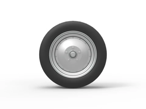 Front wheel of Vintage Funny Car Scale 1 to 25 3D Print Model