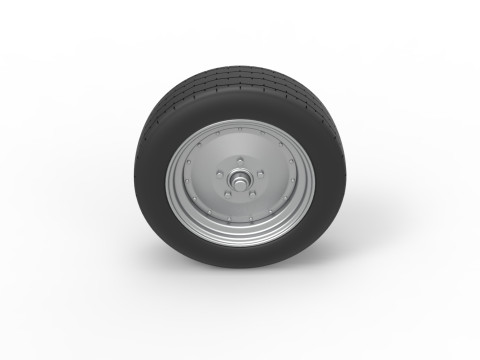 Front wheel of Vintage Funny Car Scale 1 to 25 3Dプリントモデル