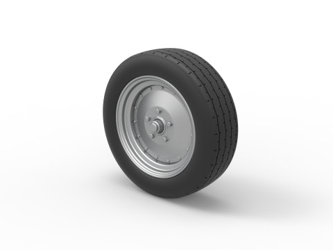 Front wheel of Vintage Funny Car Scale 1 to 25 3Dプリントモデル