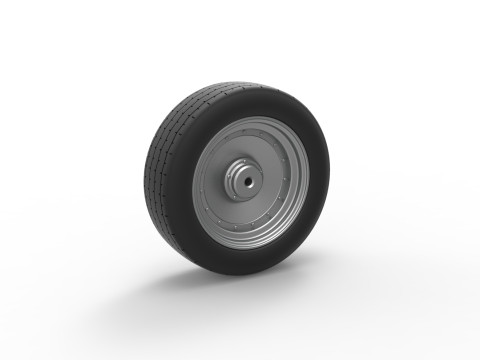 Front wheel of Vintage Funny Car Scale 1 to 25 3Dプリントモデル