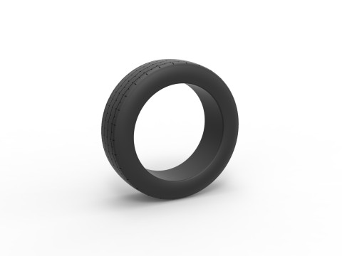 Front tire of Vintage Funny Car Scale 1 to 25 Modèles 3D en vedette