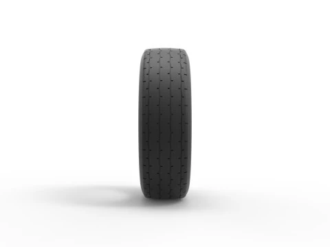 Front tire of Vintage Funny Car Scale 1 to 25 3D Print Model