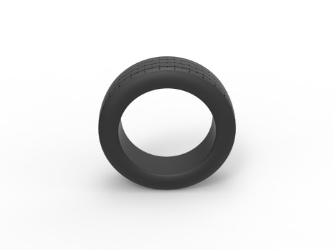 Front tire of Vintage Funny Car Scale 1 to 25 3D Принт Модель