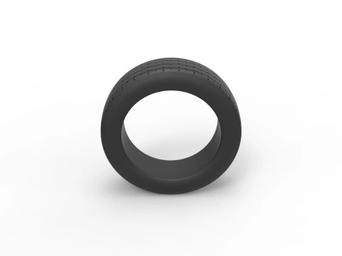 Front tire of Vintage Funny Car Scale 1 to 25 3D Print Model