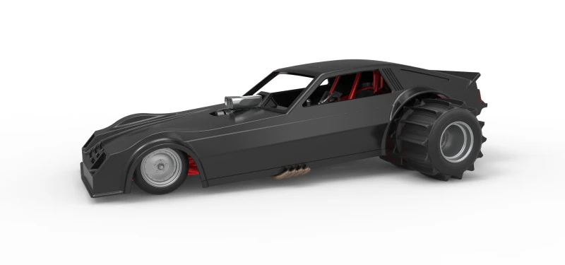 Vintage Funny Car for Sand drag racing Scale 1 to 25 3D Print Model .c4d .max .obj .3ds .fbx .stl .blend 