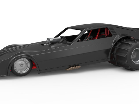 Vintage Funny Car for Sand drag racing Scale 1 to 25 Modello di stampa 3D