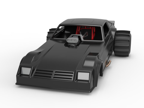 Vintage Funny Car for Sand drag racing Scale 1 to 25 3D प्रिंट मॉडल