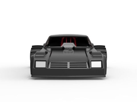 Vintage Funny Car for Sand drag racing Scale 1 to 25 3D प्रिंट मॉडल