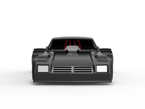 Vintage Funny Car for Sand drag racing Scale 1 to 25 3D Print Model