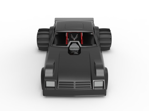 Vintage Funny Car for Sand drag racing Scale 1 to 25 3D प्रिंट मॉडल