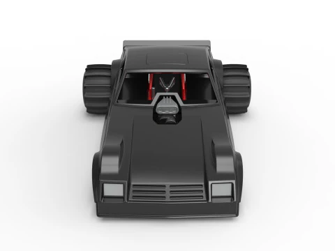 Vintage Funny Car for Sand drag racing Scale 1 to 25 3D Print Model