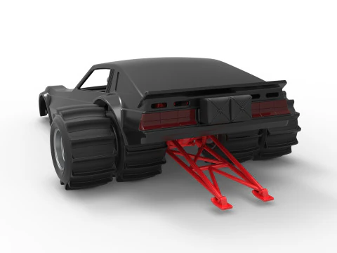 Vintage Funny Car for Sand drag racing Scale 1 to 25 3D Print Model