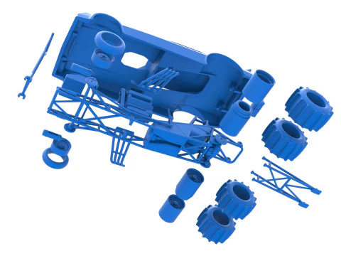 Vintage Funny Car for Sand drag racing Scale 1 to 25 3D Print Model