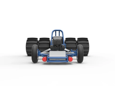 Vintage Funny Car Base for Sand drag racing Scale 1 to 25 3D Print Model