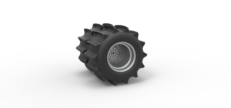 Rear wheel of Vintage Funny Car for Sand drag racing Scale 1 to 25 Modelo de Impressão 3D .c4d .max .obj .3ds .fbx .stl .blend 