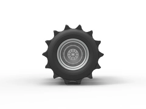 Rear wheel of Vintage Funny Car for Sand drag racing Scale 1 to 25 3D Print Model
