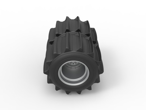 Rear wheel of Vintage Funny Car for Sand drag racing Scale 1 to 25 Modelo de Impressão 3D