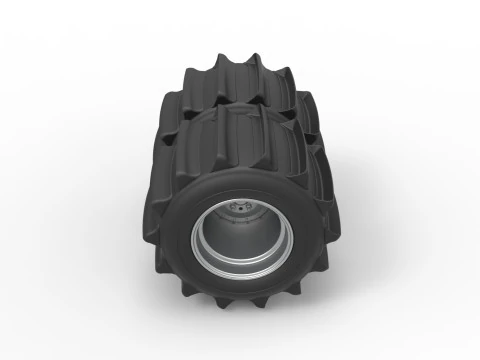 Rear wheel of Vintage Funny Car for Sand drag racing Scale 1 to 25 3D Print Model