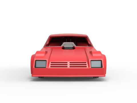 Vintage Pulling Funny car Scale 1 to 25 Modello di stampa 3D