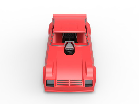 Vintage Pulling Funny car Scale 1 to 25 Modello di stampa 3D