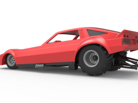 Vintage Pulling Funny car Scale 1 to 25 Modello di stampa 3D