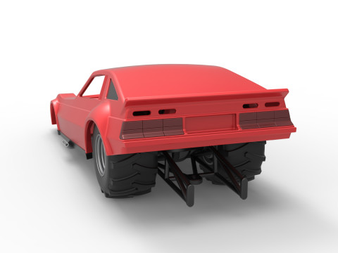 Vintage Pulling Funny car Scale 1 to 25 Modello di stampa 3D