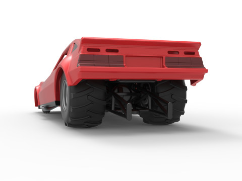 Vintage Pulling Funny car Scale 1 to 25 Modello di stampa 3D