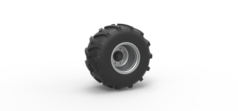 Rear wheel of Vintage Pulling Funny car Scale 1 to 25 Modèles 3D en vedette .c4d .max .obj .3ds .fbx .stl .blend 