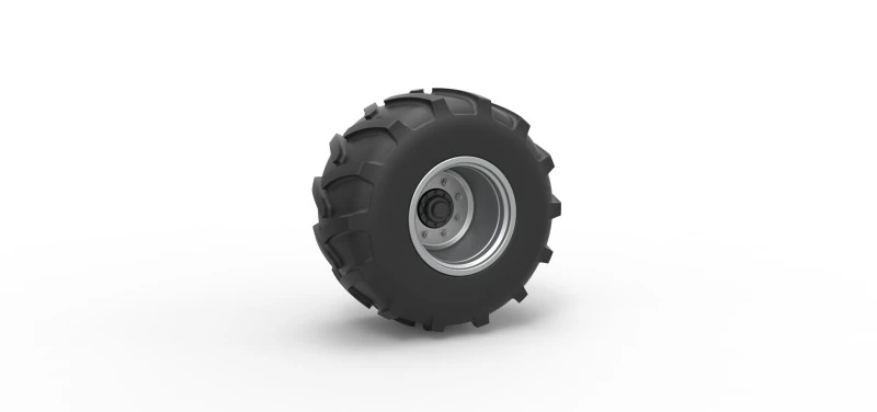 Rear wheel of Vintage Pulling Funny car Scale 1 to 25 3D Print Model .c4d .max .obj .3ds .fbx .stl .blend 