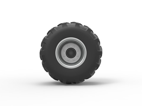 Rear wheel of Vintage Pulling Funny car Scale 1 to 25 Modèles 3D en vedette