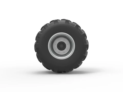 Rear wheel of Vintage Pulling Funny car Scale 1 to 25 3D Print Model