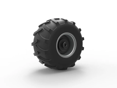 Rear wheel of Vintage Pulling Funny car Scale 1 to 25 3D Print Model
