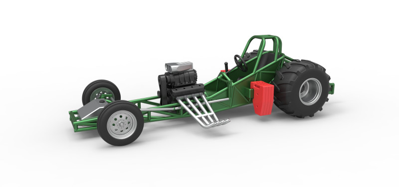 Vintage Pulling Funny car Base Scale 1 to 25 Model Cetak 3D .c4d .max .obj .3ds .fbx .stl .blend