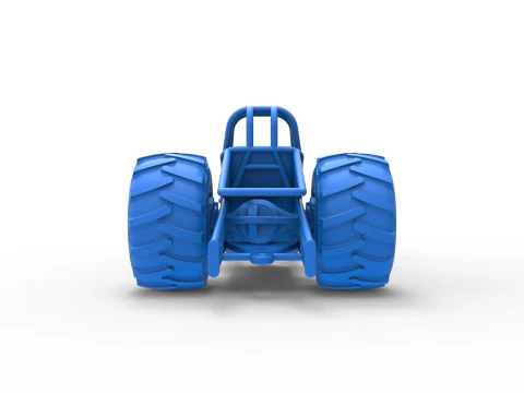 Vintage Pulling Funny car Base Scale 1 to 25 3D Print Model