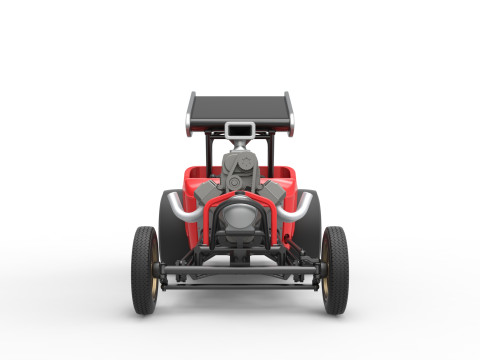 Vintage Winged Front engine dragster Scale 1 to 25 Modelo de Impressão 3D