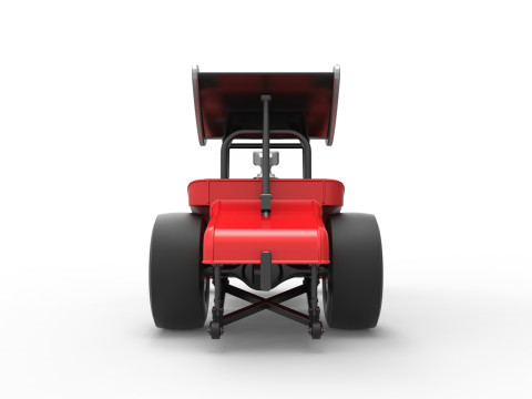 Vintage Winged Front engine dragster Scale 1 to 25 Modelo de Impressão 3D