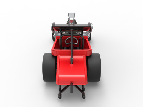 Vintage Winged Front engine dragster Scale 1 to 25 Modelo de Impressão 3D