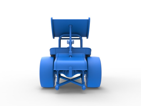Vintage Winged Front engine dragster Scale 1 to 25 Modelo de Impressão 3D
