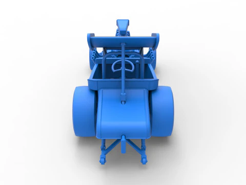 Vintage Winged Front engine dragster Scale 1 to 25 3D Print Model