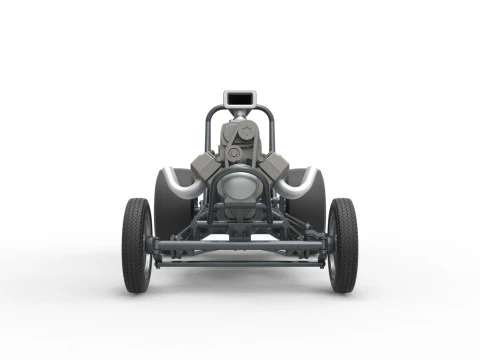 Vintage Front engine dragster Base Scale 1 to 25 3D Print Model