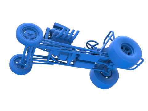 Vintage Front engine dragster Base Scale 1 to 25 3D Print Model