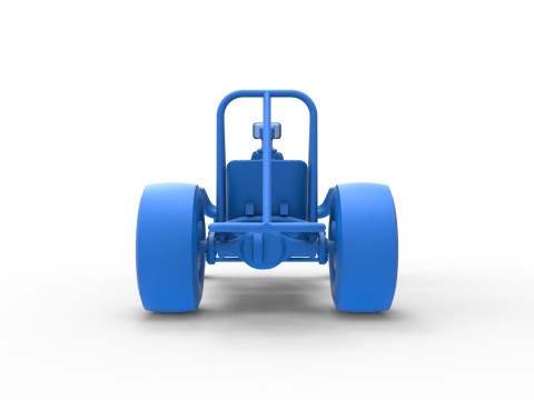 Vintage Front engine dragster Base Scale 1 to 25 3D Print Model