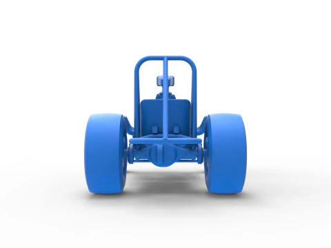 Vintage Front engine dragster Base Scale 1 to 25 3D Print Model