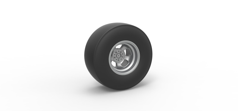 Rear wheel of vintage dragster Version 2 Scale 1 to 25 3D Baskı Modeli .c4d .max .obj .3ds .fbx .stl .blend 