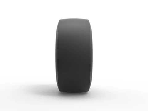 Rear wheel of vintage dragster Version 2 Scale 1 to 25 3D Print Model