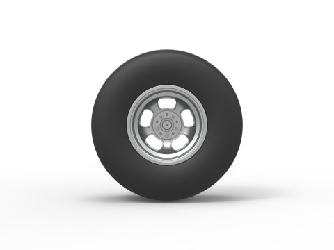 Rear wheel of vintage dragster Version 2 Scale 1 to 25 3D Baskı Modeli