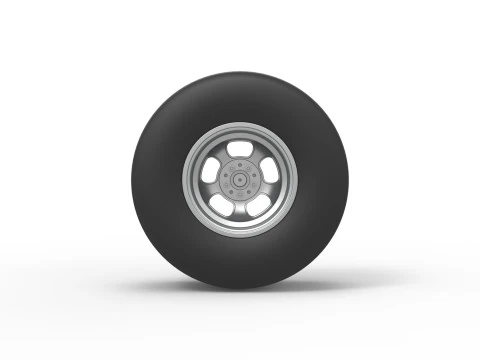 Rear wheel of vintage dragster Version 2 Scale 1 to 25 3D Print Model